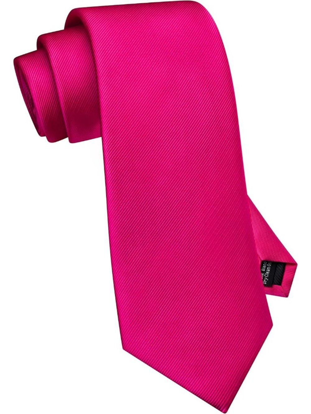 Men's Hot Pink Solid Twill Textured Woven Formal Silk Necktie For Wedding Dress